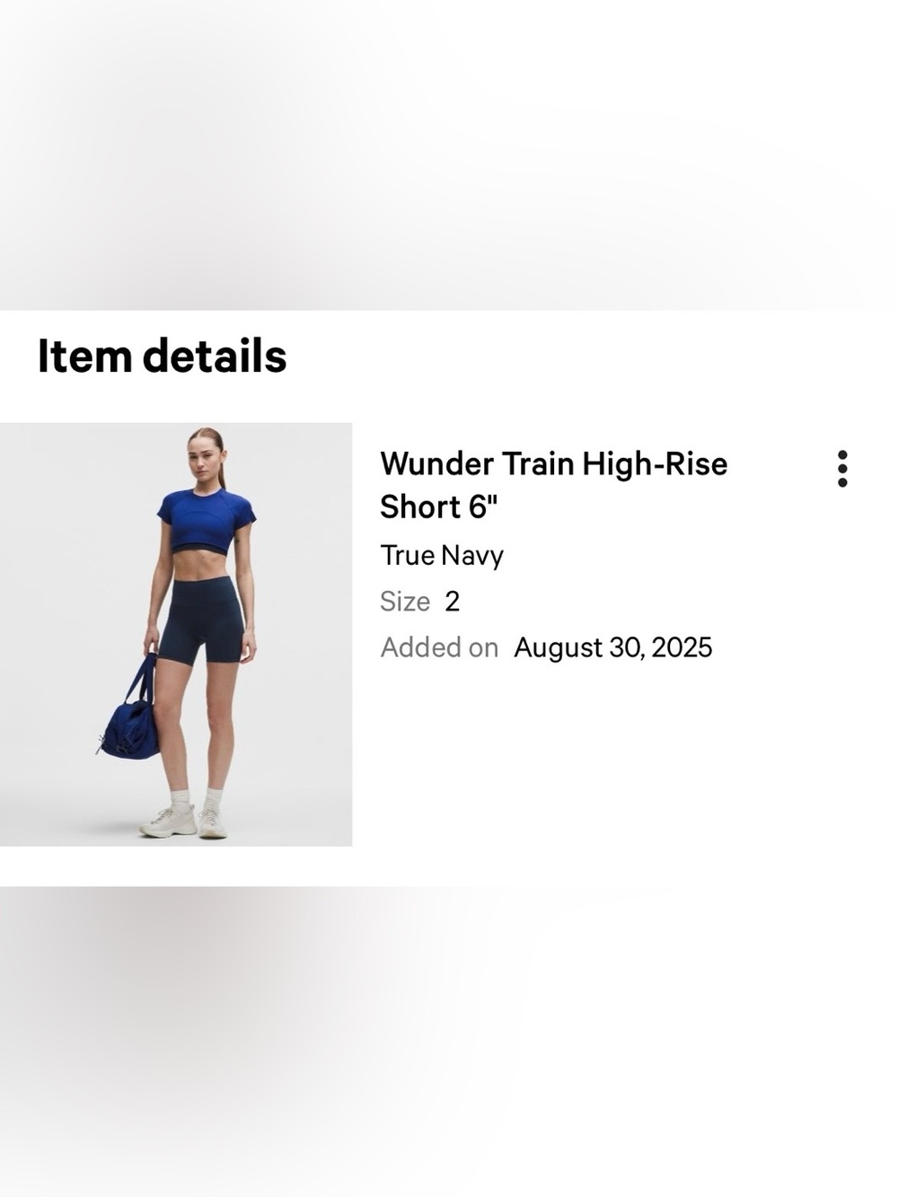 lululemon athletica Wunder Train High-Rise Short 6" - True Navy